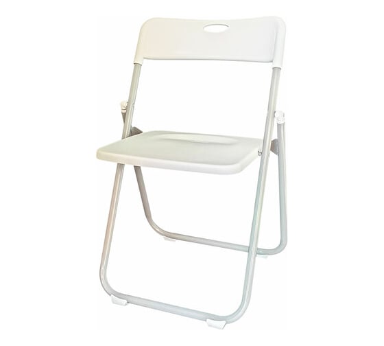 Изображение товара Стул складной BRABIX Golf Lite CF-017, серебристый каркас, пластик белый 532896