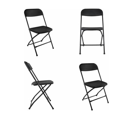 Изображение товара Стулья складные BRABIX Golf CF-002, комплект 4 шт, черный каркас, пластик черный 533030