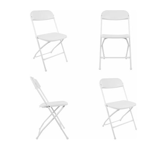 Изображение товара Стулья складные BRABIX Golf CF-002, комплект 4 шт, белый каркас, пластик белый 533031