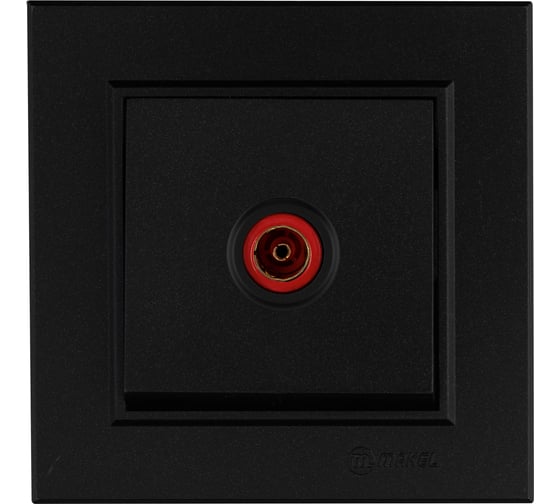 Изображение товара Розетка телевизионная проходная MAKEL Karea TV, 1-местная, СП, IP20, 6дБ, черный 56054007
