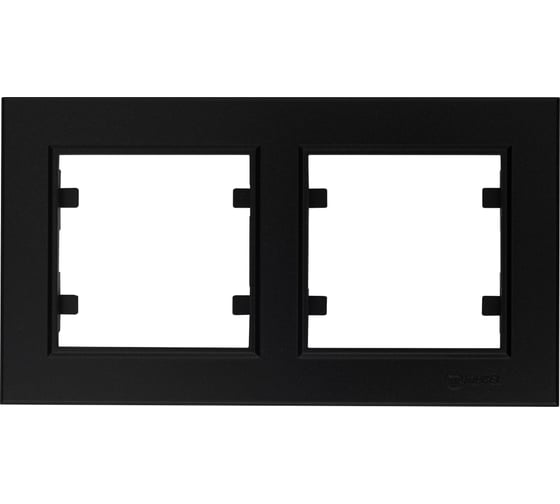 Изображение товара Рамка 2-местная MAKEL Karea горизонтальная, черная 56054702