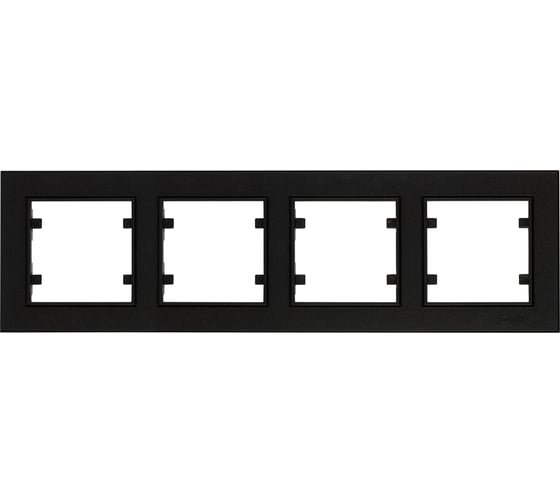 Изображение товара Рамка 4-местная MAKEL Karea горизонтальная, черная 56054704