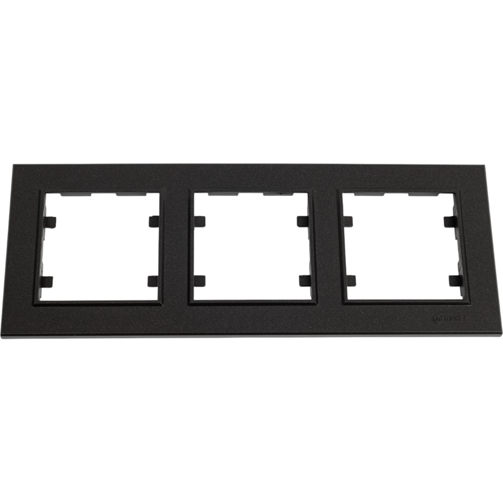 Изображение товара Рамка 3-местная MAKEL Karea горизонтальная черная