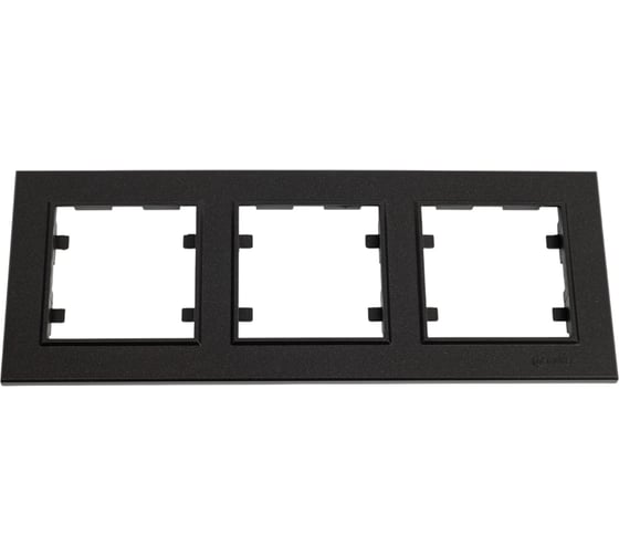 Изображение товара Рамка 3-местная MAKEL Karea горизонтальная, черная 56005403 56054703