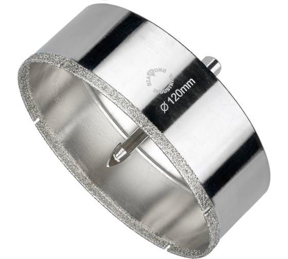 Изображение товара Коронка алмазная по керамограниту и керамике с центрирующим сверлом 120 мм Diamond Industrial DIDCSC120