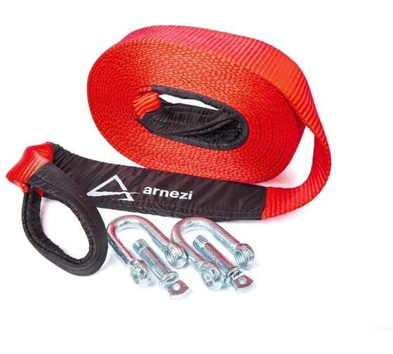 Изображение товара Трос буксировочный динамический ARNEZI 9 м, 9т стропа шириной 70 мм со скобой М18, в сумке A0904025