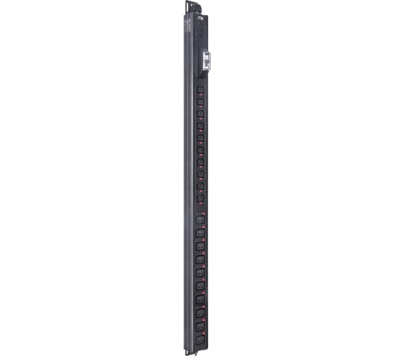 Изображение товара Блок распределения питания ITK BASE PDU, вертикальный PV1102 25U, 1 фаза 32А 10 розеток C13 + 10 розеток C19 без кабеля с клеммной колодкой BS-PV60-10C13-10C19-12