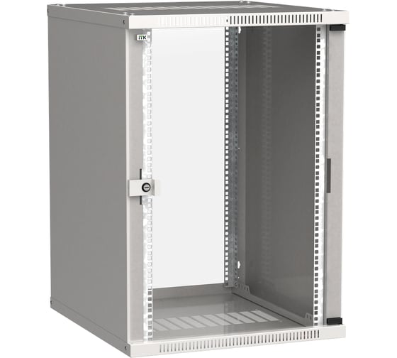 Изображение товара Шкаф ITK LINEA WE 18U 600x650мм дверь стекло серый LWE3-18U67-GF