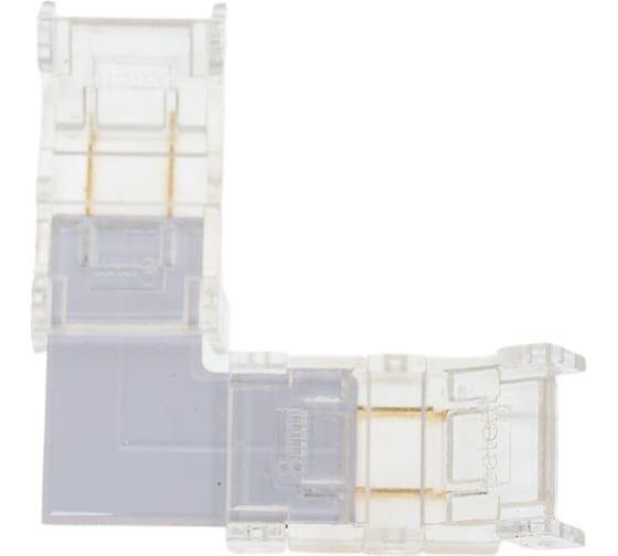 Изображение товара Коннектор Wolta угловой для одноцветной SMD ленты шириной 8мм, комплект из 3шт, артикул WLS-2PIN-8MM-MONO-L