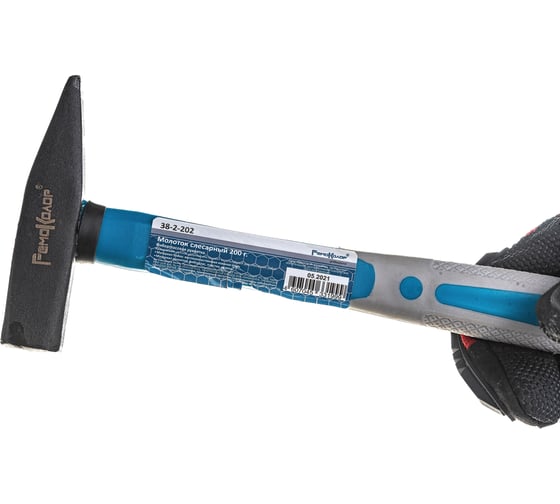 Изображение товара Слесарный молоток РемоКолор кованый, фибергласовая рукоятка, 200г, 38-2-202