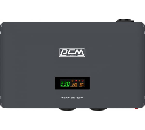 Изображение товара Стабилизатор напряжения Powercom WM-3000VA 1800Вт 3000ВА графитовый 1928734
