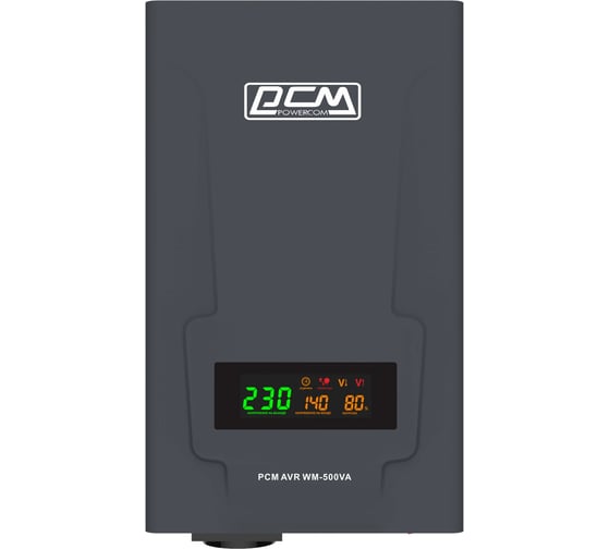 Изображение товара Стабилизатор напряжения Powercom WM-500VA 400Вт 500ВА графитовый 1928725