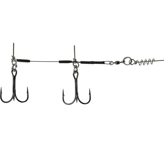 Изображение товара Стальная оснастка LUCKY JOHN STINGER SSW 1х7, 3.5+5.5см, оснащена тройником №01 1шт. LJP7401-M