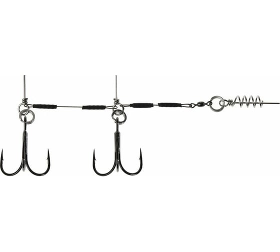 Изображение товара Стальная оснастка LUCKY JOHN STINGER SSW 1х7, 3.5+4.5см, оснащена тройником №01 1шт. LJP7401-S