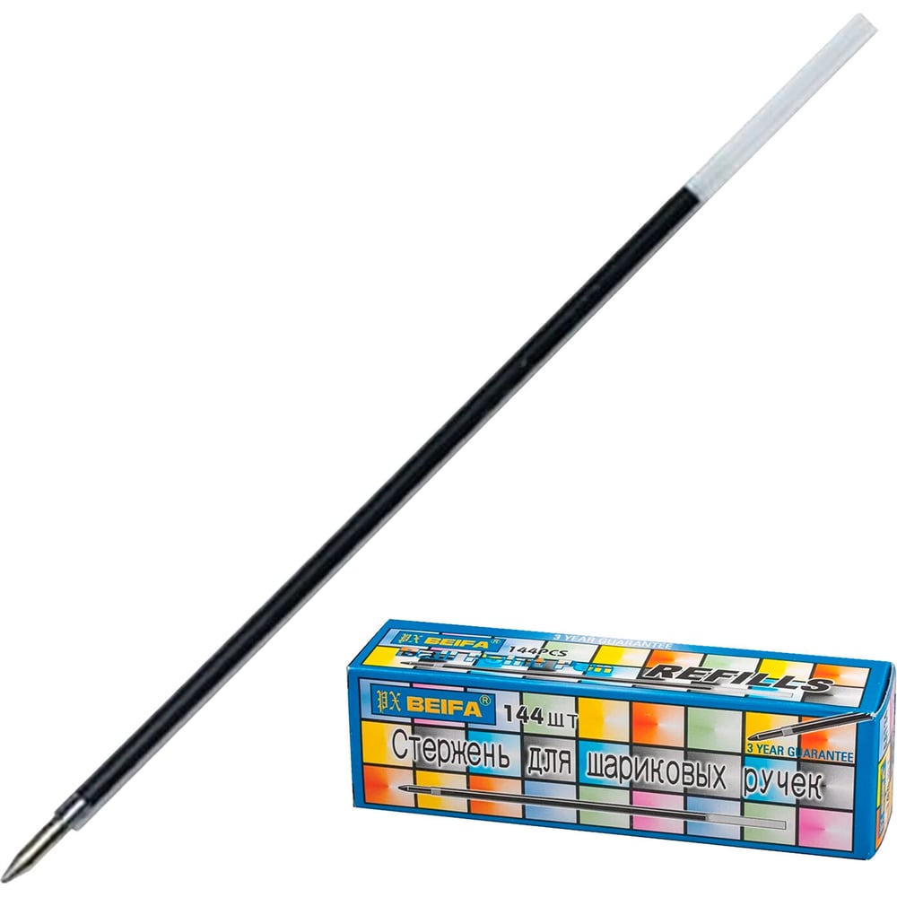 Изображение товара Стержень шариковый ОФИСМАГ BEIFA 142 мм, синий, комплект 144 шт