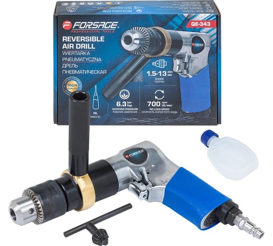 Изображение товара Дрель пневматическая Forsage (700 об/мин, патрон - 1.5-13 мм) F-QE-343(61566)