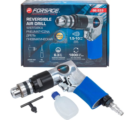 Изображение товара Дрель пневматическая Forsage (1800 об/мин, патрон - 1.5-10 мм) F-QE-333(61565)