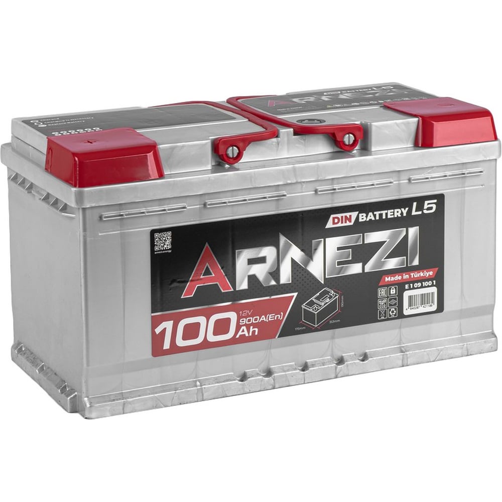 Изображение товара Аккумулятор Arnezi DIN SMF 100 А/ч прямой L+ 353x175x190 мм