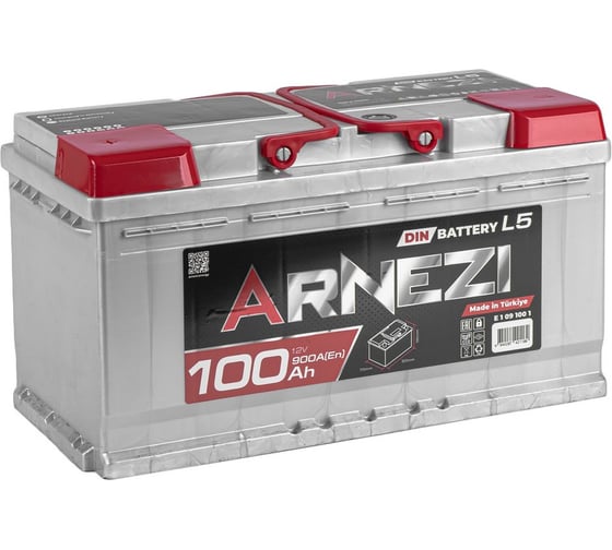 Изображение товара Аккумулятор Arnezi DIN SMF 100 А/ч прямой L+ 353x175x190 L5 EN 900 А E1091001