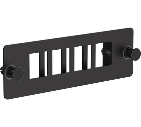 Изображение товара Планка ITK для 4-х Keystone FTP с заземлением черная CP05-4F