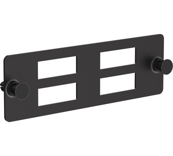 Изображение товара Планка ITK для 4-х адаптеров оптических SC-Duplex черная OP05-4SCDX