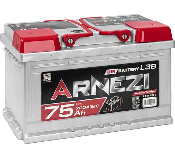 Изображение товара Аккумулятор Arnezi DIN SMF 75 А/ч обратный R+ 278x175x175 L3B EN 720 А E1050750