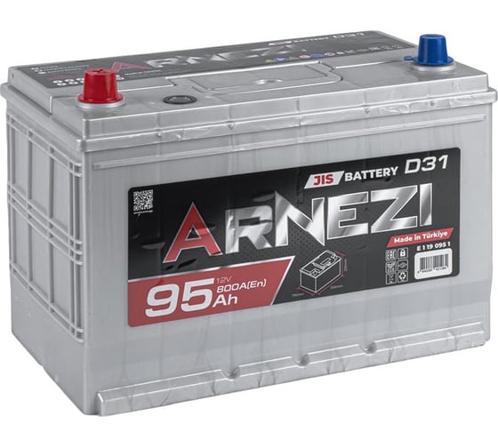 Изображение товара Аккумулятор Arnezi JIS SMF 95 А/ч прямой L+ 306x176x225 N70 EN 800 А E1190951