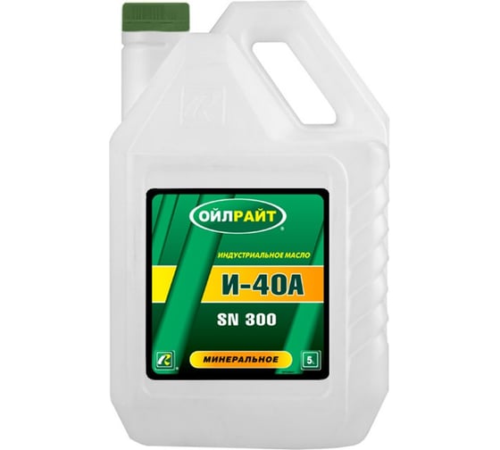 Изображение товара Масло веретенное И-40 А 5 л OILRIGHT 2596