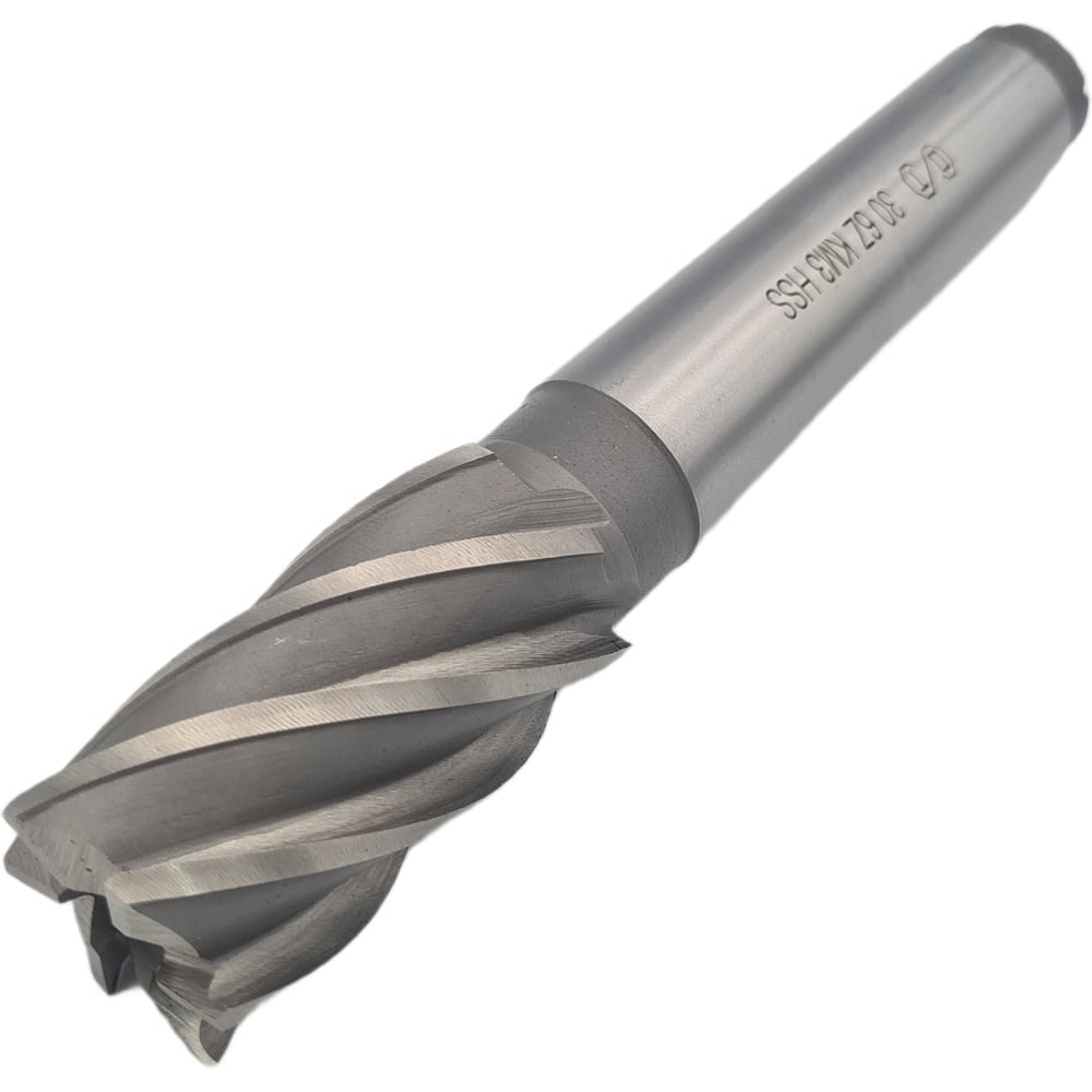 Изображение товара Фреза концевая коническая 30x53x155 мм HSS с хвостовиком МК-3 для металлообработки
