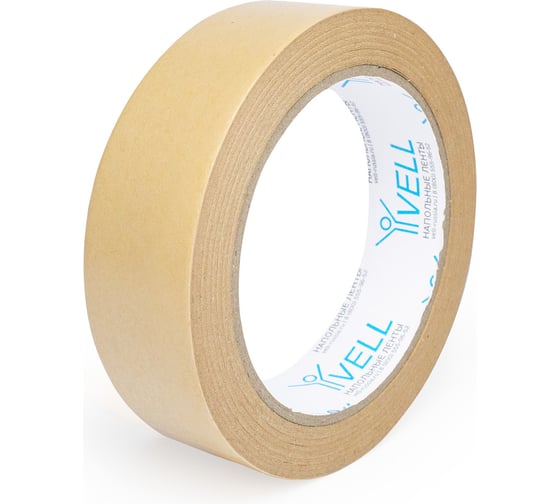 Изображение товара Упаковочная лента клейкая, бумажная крафт Vell 24 мм х 30 м 1376542