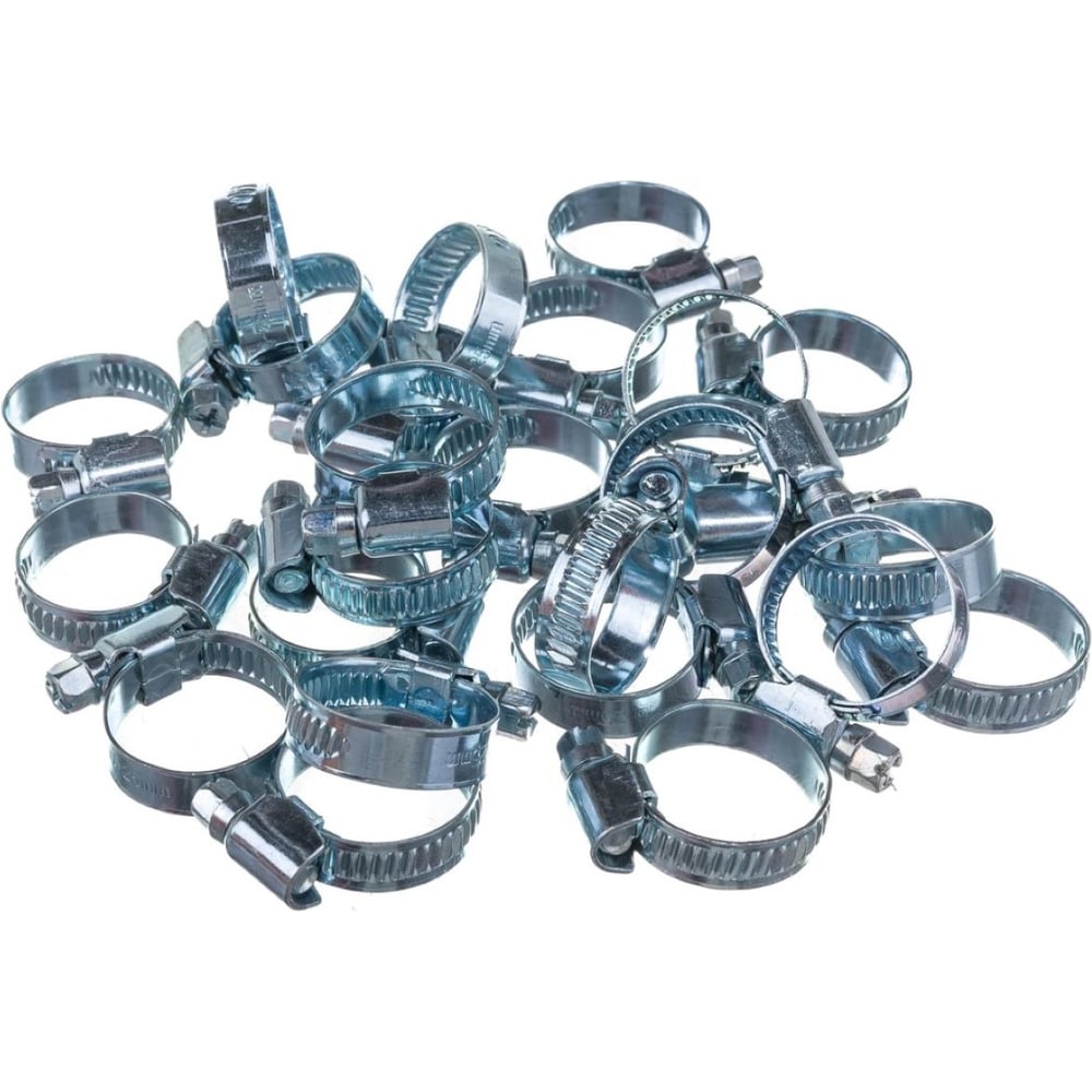 Изображение товара Червячный хомут VIVALDO 16-25 мм/9 W1 50 шт оцинкованная сталь