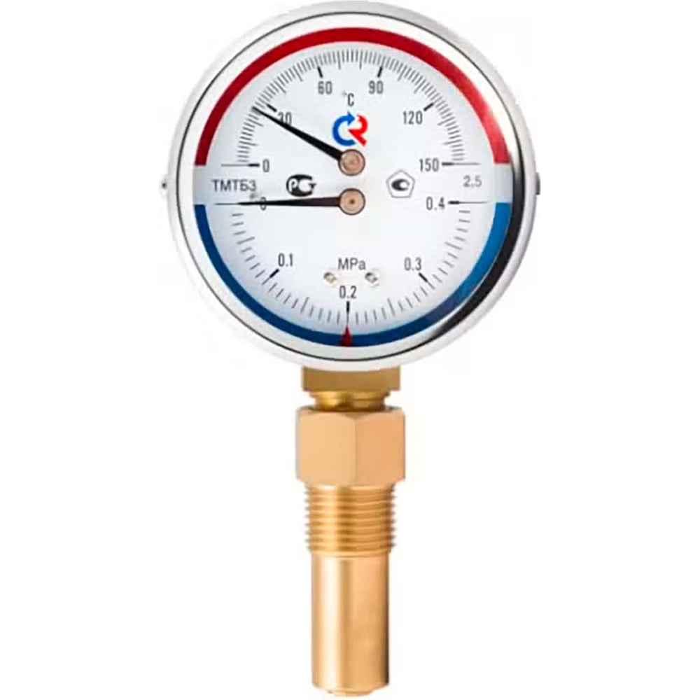 Изображение товара Термоманометр РОСМА ТМТБ-31Р.2 0-120°C 0-1.6МПа G1/2 радиальное