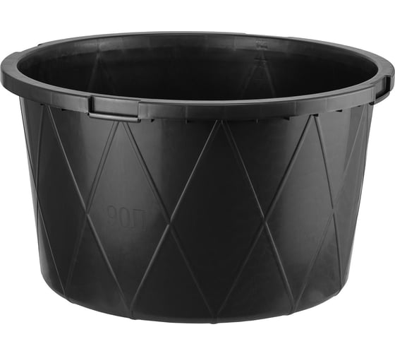 Изображение товара Тaз строительный круглый КЭС черный, 90 л, усиленный 13000051