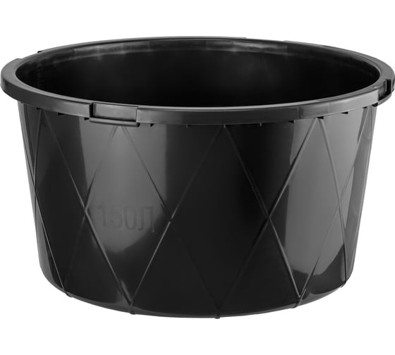 Изображение товара Тaз строительный круглый, КЭС черный, 150 л, усиленный 13000053