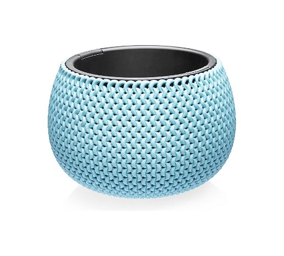 Изображение товара Кашпо Эльфпласт Lace 2,3 л, серо-голубой, d240х240 мм, h161 мм 072599