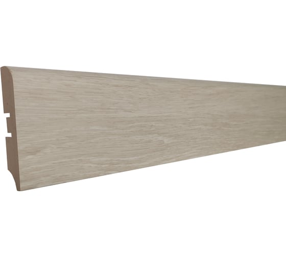 Изображение товара Плинтус Смартпрофайл Стронг 80М (80 мм; 2.4 м; МДФ; Дуб Филадельфия светлый) GRACE УТ000062021