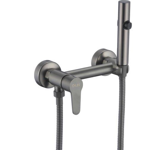 Изображение товара Смеситель с гигиеническим душем D-Lin, графит D180202-S