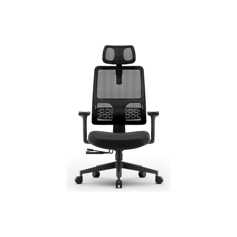 Изображение товара Эргономичное компьютерное кресло FoxGear NETZ модель E черное современное с регулировками