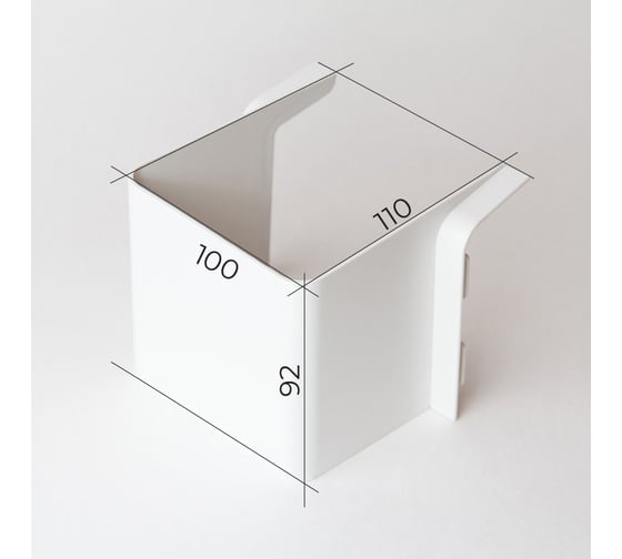 Изображение товара Короб маскировочный для плинтуса Smartprofile Aqua (100х110х92 мм; ПВХ; Белый) GRACE УТ000072303