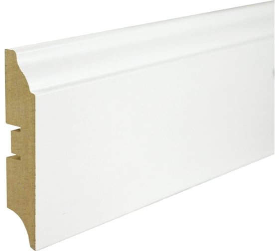Изображение товара Плинтус Смартпрофайл Глосс 82 (82 мм; 2.4 м; МДФ; Белый) GRACE УТ000058348