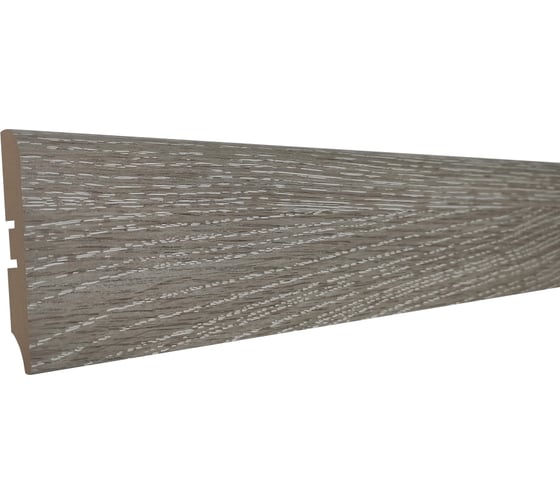 Изображение товара Плинтус Смартпрофайл Стронг 80М (80 мм; 2.4 м; МДФ; Дуб серена серый) GRACE УТ000062019