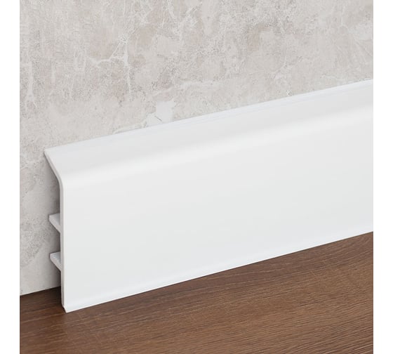 Изображение товара Плинтус Smartprofile Aqua20 (95х20 мм; 2.2 м; ПВХ; Белый под покраску) GRACE УТ000072319