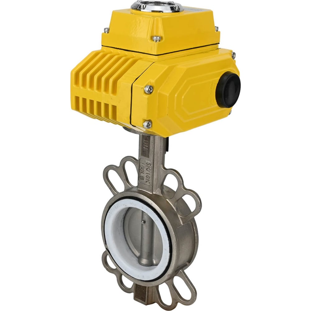 Изображение товара Затвор DN.ru 316L-316L-PTFE Ду150 Ру16 с электроприводом QT-040 220В