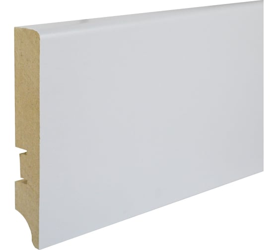 Изображение товара Плинтус Смартпрофайл Пеинт 100A (100 мм; 2.4 м; МДФ; Белый под покраску) GRACE УТ000024565