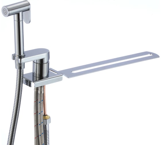 Изображение товара Смеситель с гигиеническим душем D-Lin установка на унитаз (латунь) хром D182204