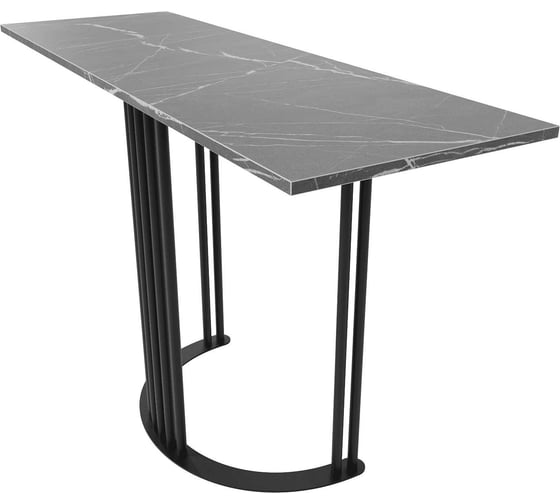 Изображение товара Стол консольный GENGLASS с черным металлическим подстольем и столешницей черный мрамор, VIOLUR 120 GGK-05-2-4-12040