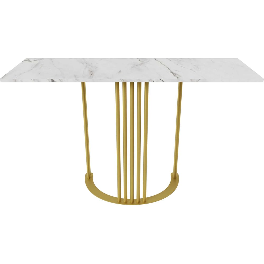 Изображение товара Стол консольный GENGLASS из белого мрамора и металла VIOLUR 120