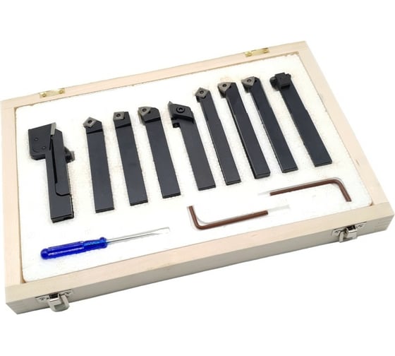 Изображение товара Комплект резцов со сменными пластинами (9 шт; 12х12 мм) ТЕХНОРЕАЛ МА400021515