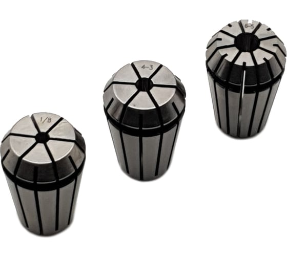 Изображение товара Комплект цанг ER 20 (3 шт; 3.175 мм, 4 мм, 6 мм) ТЕХНОРЕАЛ МА320051018