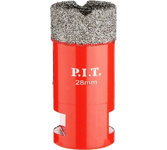 Изображение товара Коронка алмазная по керамограниту P.I.T. 28 мм, M14, сухое сверление, вакуумная пайка AMAS18-0028